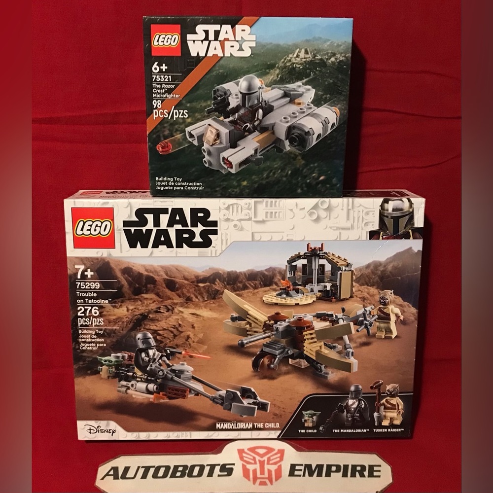 Disney LEGO Star Wars Mandalorian TROUBLE ON TATOOINE 75299 RAZOR CREST 75321 Sb
